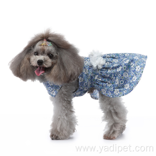 New summer Cotton luxury pet pink flower clothing